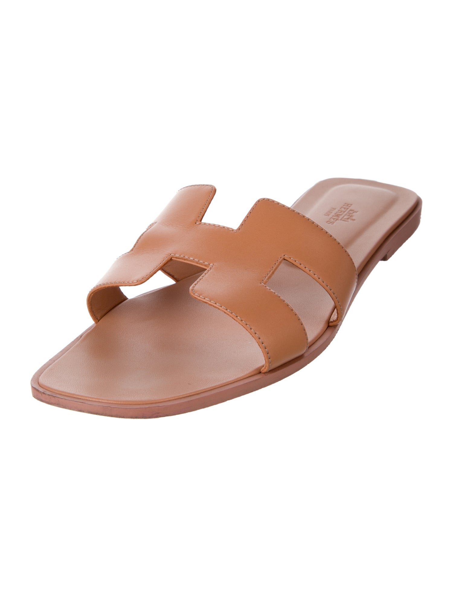 Hermès Oran Leather Slides